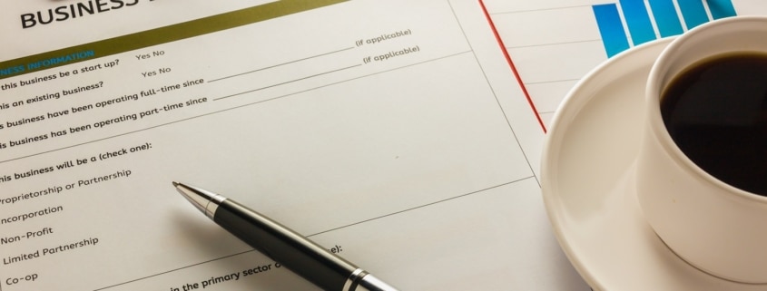 Small business loan application illustrating a guide to getting your first business loan