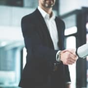 Two Businesses men shaking hands